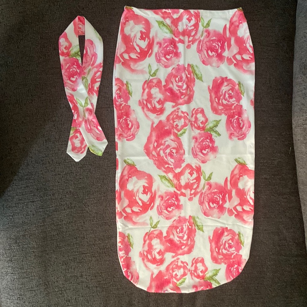 Pink Rose Swaddle Wrap